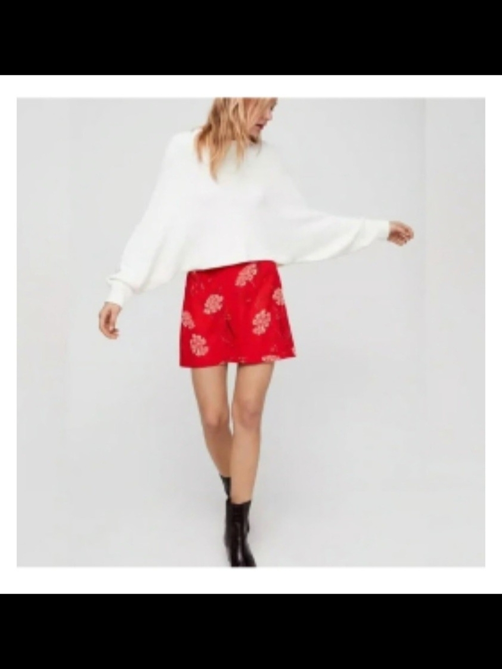 Wilfred | Red Crepe Skirt